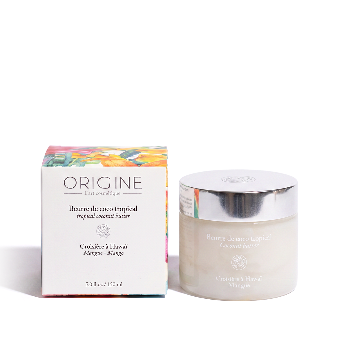 Pot de Beurre de Coco senteur mangue 150 ml, collection Voyage Croisière à Hawaï, Origine