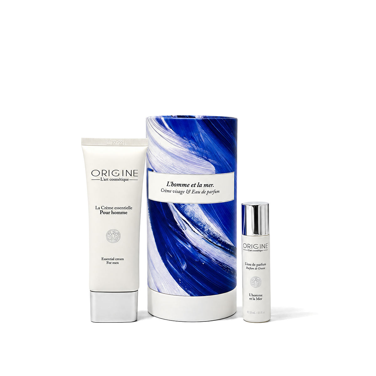 Coffret L'Homme et la Mer, eau de parfum 15 ml et crème visage 75 ml, Origine