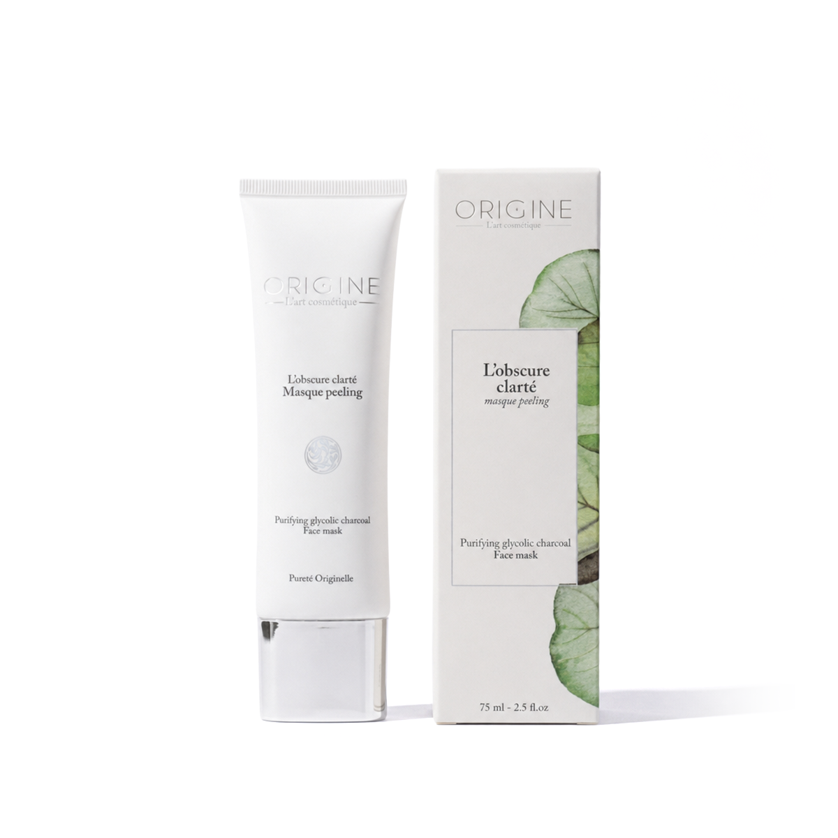 Pot du masque L'Obscure Clarté au charbon 75 ml, gamme Pureté Originelle Origine