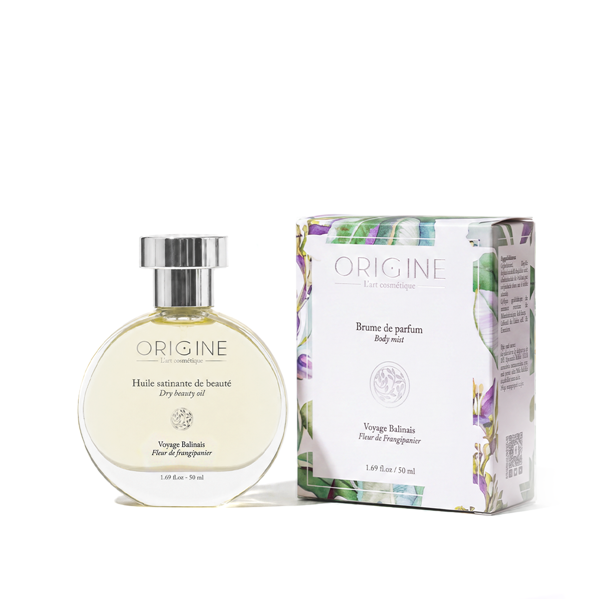 Flacon d'Huile Satinante Fleur de Frangipanier 50 ml, collection Voyage balinais, Origine
