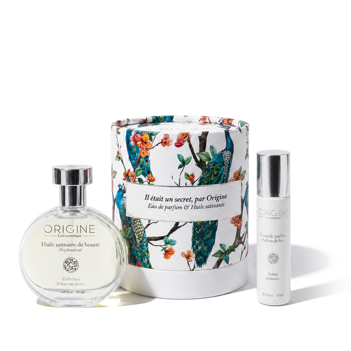 Coffret Il était un secret, eau de parfum 15 ml et huile satinante 50 ml, Origine