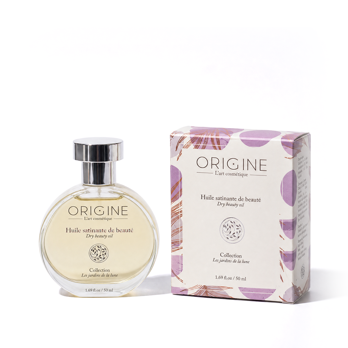 Flacon d'huile satinante Les Jardins de la Lune 50 ml, collection Signature Origine
